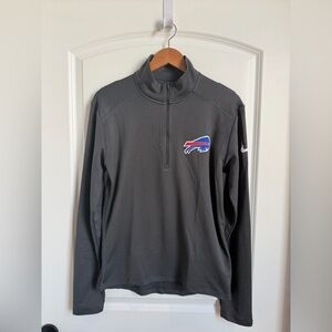 Nike Men’s Gray Bills Quarter-Zip Top